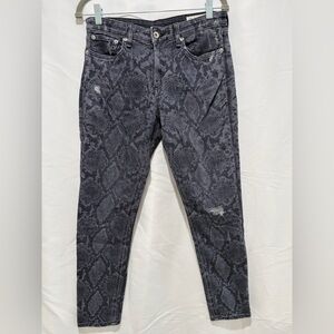 rag & bone Snake Print Skinny Jeans